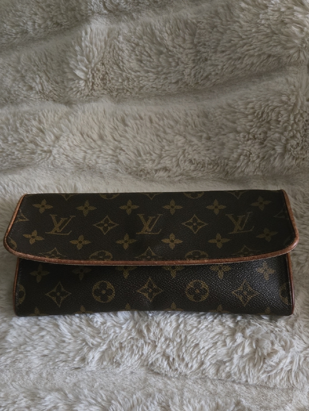 Louis Vuitton Monogram Continental Wallet - Brown and Tan Twin Pochette/Clutch